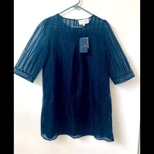 JOA Sheer Lined Black Dress Size M